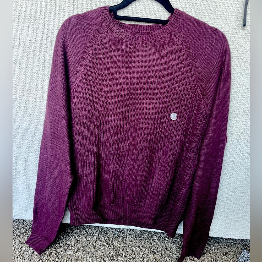 Burgundy cable knit sweater Aeropostale